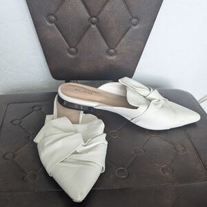 White Aldo mules